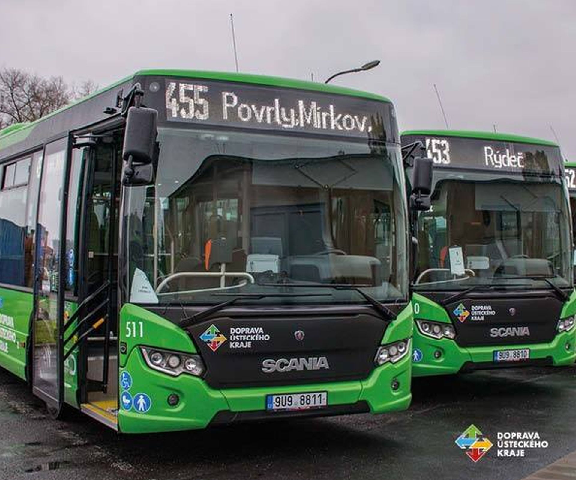 Nové autobusy Scania Citywide pro Dopravní společnost Ústeckého kraje. Foto: Doprava Ústeckého kraje