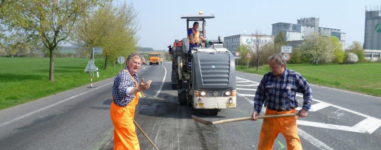 Oprava silnice v Ilustrační foto: Krajská správa a údržba silnic Středočeského kraje