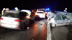 Nehoda na D10 u Příšovic. Foto: HZS Středočeského kraje