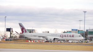 Airbus A350-900 společnosti Qatar Airways poprvé přistál v Praze. Foto: Flyrosta.com 