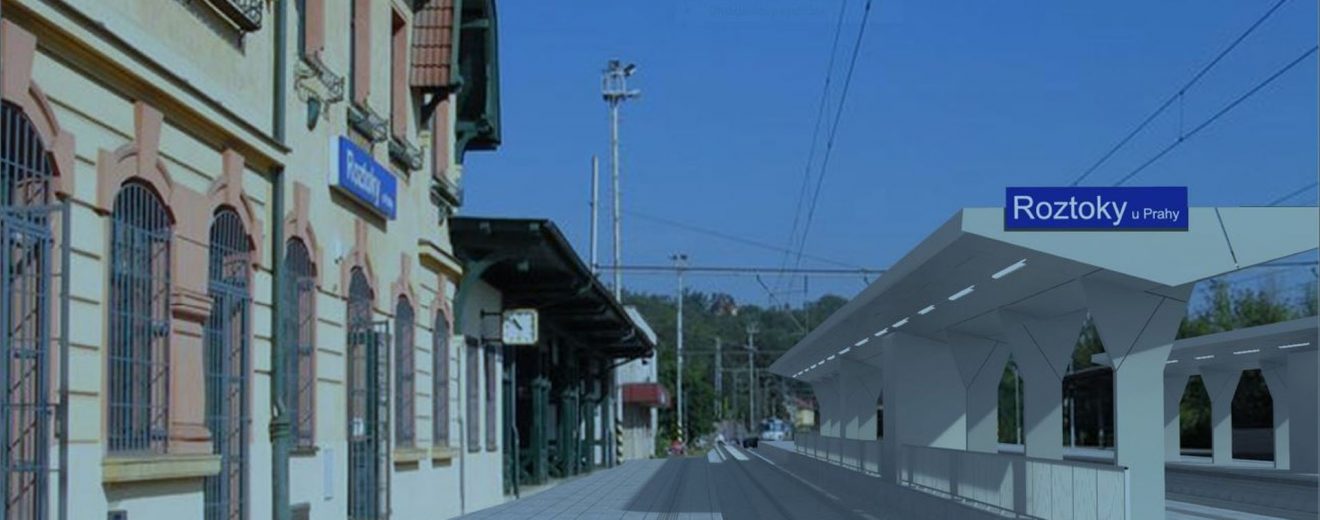 Vizualizace stanice Roztoky u Prahy po modernizaci. Foto: Správa železnic