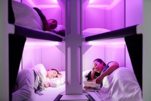 Economy Skynest, nový koncept spaní v ekonomické třídě. Foto: Air New Zealand
