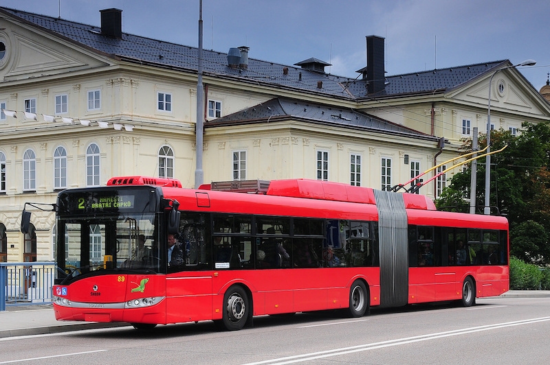 Trolejbus v Českých Budějovicích. Pramen: DPMČB