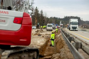 Modernizace D1 mezi Humpolcem a Větrným Jeníkovem. Foto: Skanska