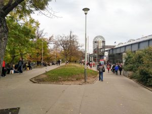 Vrchlického sady, prostor před hlavním nádražím. Pramen: IPR Praha