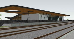 Vizualizace nové výpravní budovy v Brně-Králově Poli. Foto: Správa železnic