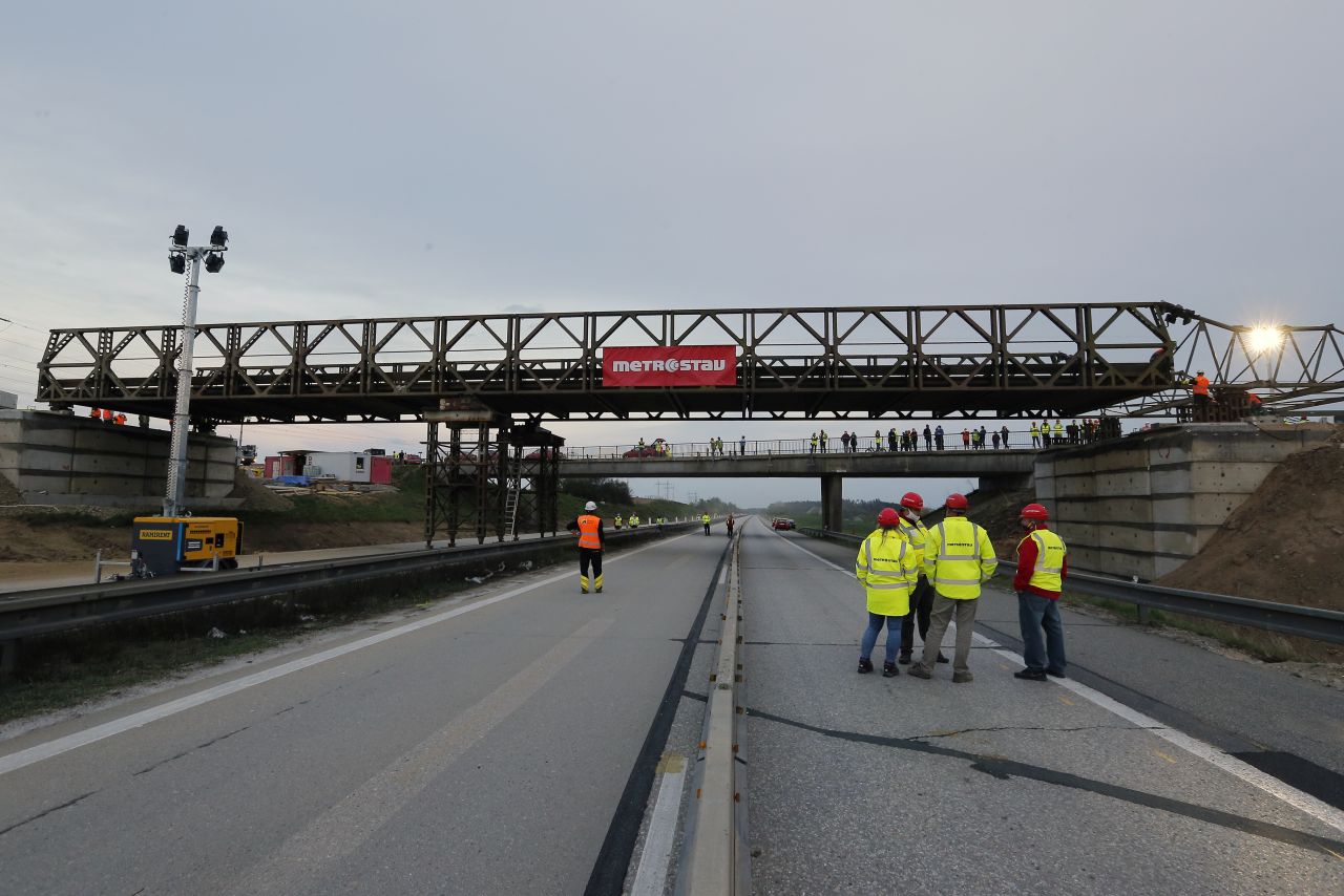 Mostní provizorium na D1. Pramen: Metrostav a.s.