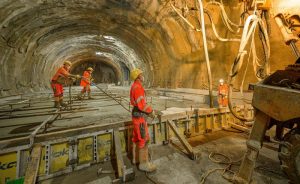 Stavba úpatního tunelu Semmering. Pramen: ÖBB/Ebner
