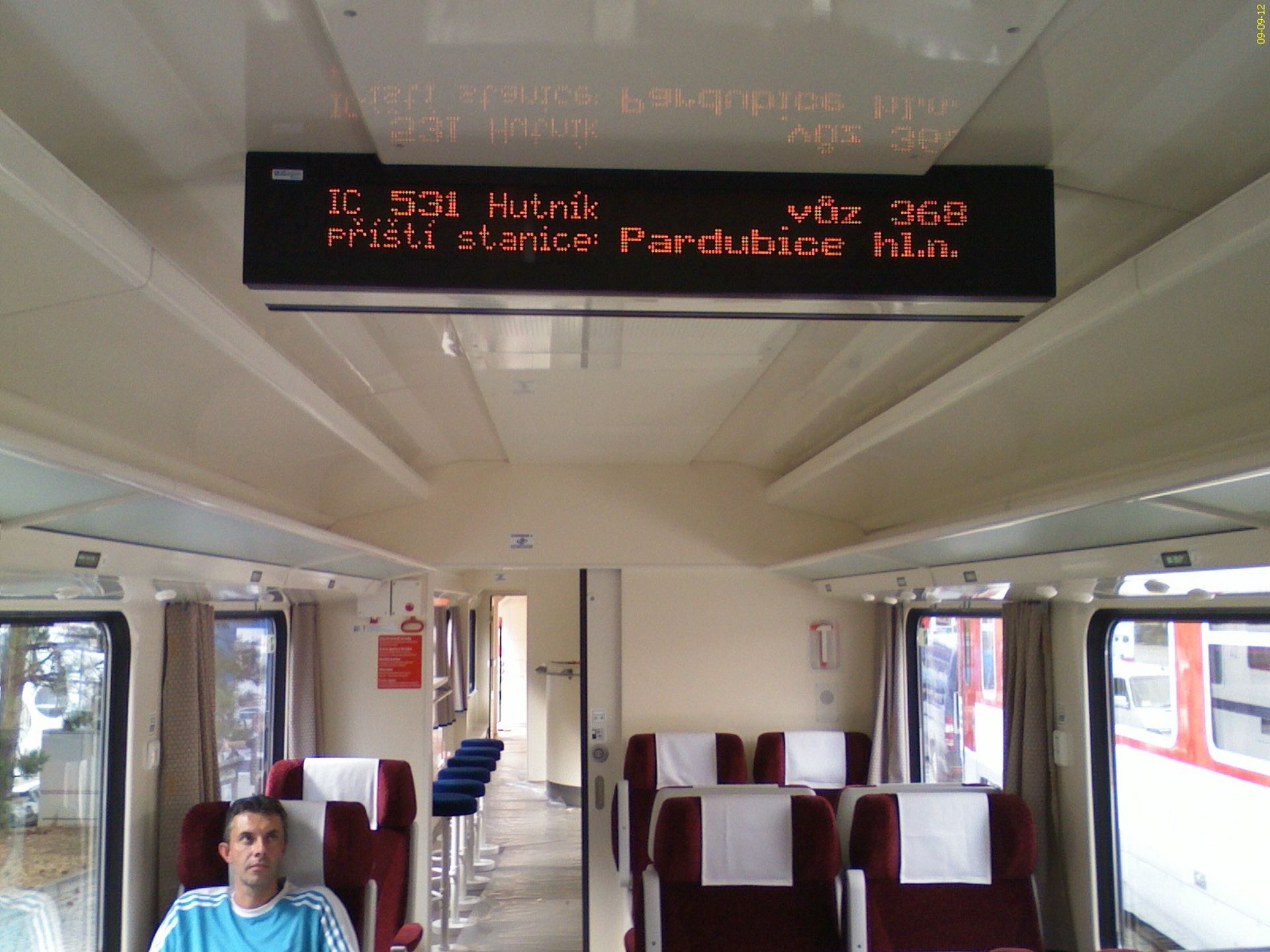 Informační panel pro cestující z produkce Tramex Rail. Foto: Tramex Rail