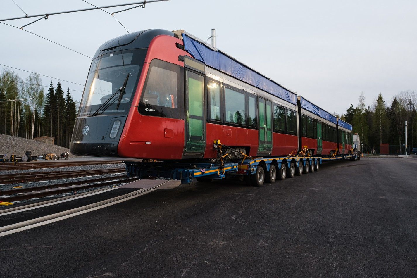 Tramvaj Škoda ForCity Smart Artic pro Tampere. Pramen: Škoda Transportation