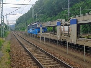 Nákladní vlak ČD Cargo v Bad Schandau čeká na povolení pro jízdu do Děčína. Foto: Jan Sůra / Zdopravy.cz