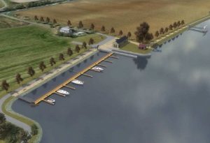 Budoucí přístaviště Malé Žernoseky. Vizualizace ŘVC