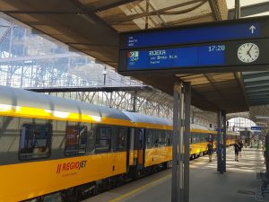 Poprvé na hlavním nádraží v Praze vlak s cílovou stanicí Rijeka. Foto: Jan Sůra / Zdopravy.cz