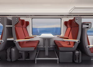 Interiér nových Railjetů pro ÖBB. Pramen: ÖBB/Siemens