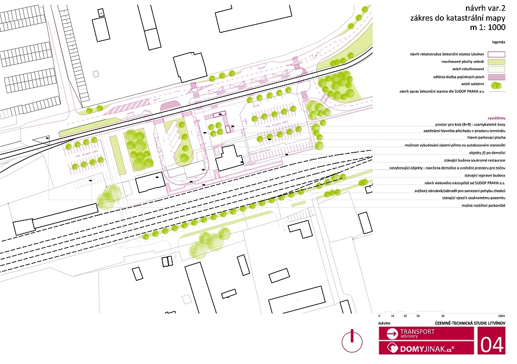 Plán nového dopravního terminálu v Litvínově. Foto: Městský úřad v Litvínově