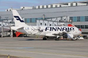 A320 společnosti Finnair v Praze. Foto: Letiště Praha