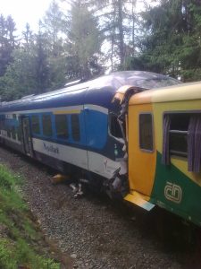 Srážka vlaků u Perninku. Foto: Drážní inspekce