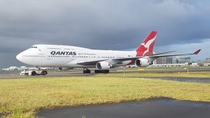 Boeing 747-400 v v barvách Qantas v Sydney. Foto: Qantas