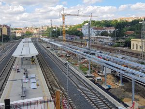 Stavební práce na modernizaci stanice Praha- Vršovice. Foto: Zdopravy.cz / Jan Sůra
