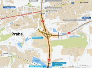 Mapa rozšíření úseku D0 na východě Praha. Foto: ŘSD