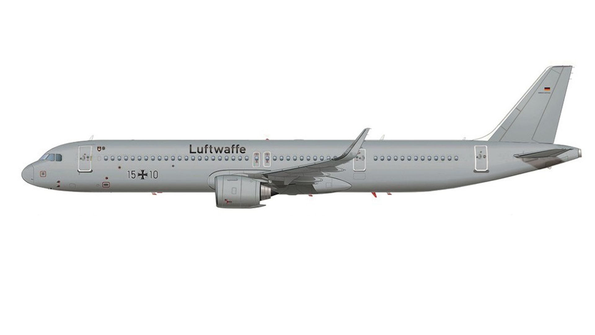 Airbus A321LR ACJ v barvách Luftwaffe. Foto: Airbus