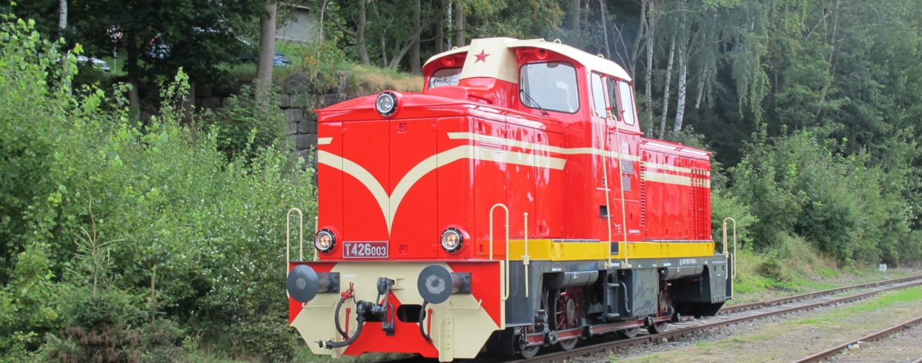 Lokomotiva T426.003 po rekonstrukci v Kořenově. Foto: Petr Špetlák