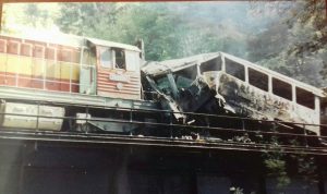 Nehoda ve Spálově 25. srpna 1990. Foto: archiv J. Berounského