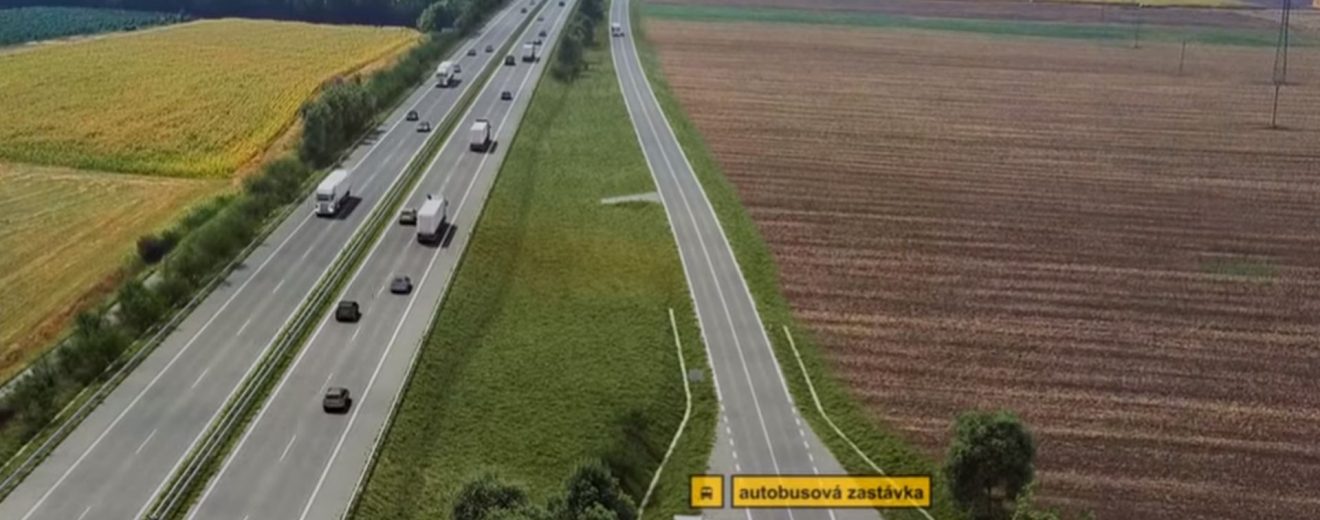 Vizualizace dálnice D52 u obce Bavory. Foto: ŘSD