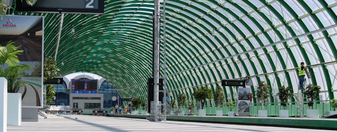 Nová železniční stanice na bukurešťském letišti. Foto: Facebook Otopeni Airport