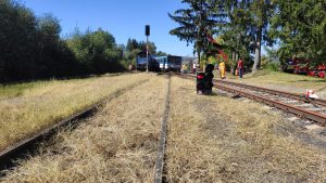 Srážka vlaků v Kdyni. Foto: Drážní inspekce