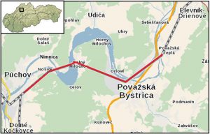 Mapa trasy mezi Púchovem a Považskou Bystricou. Foto: ŽSR