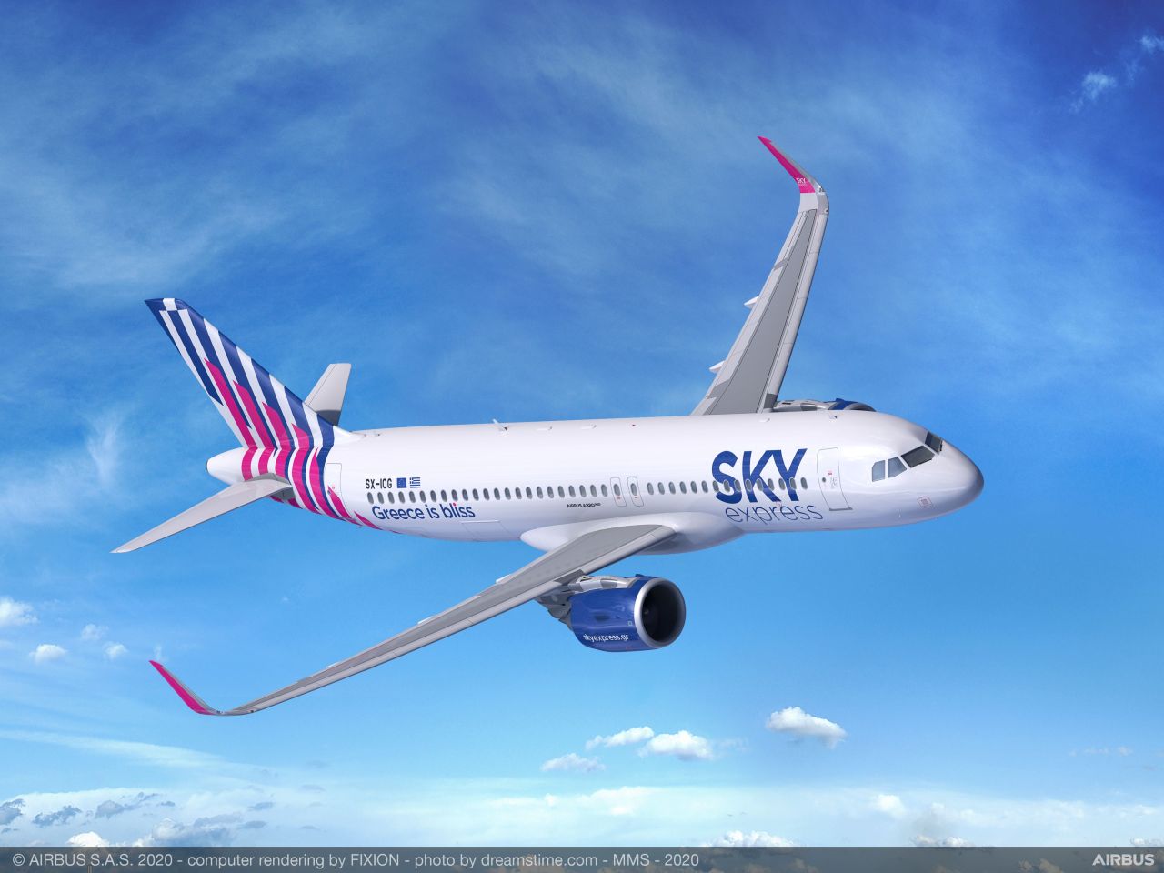 A320neo v barvách Sky Express. Foto: Airbus