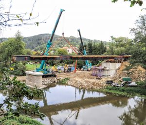 Rekonstrukce mostu ve Vlastějovicích. Foto: Správa železnic