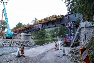 Rekonstrukce mostu ve Vlastějovicích. Foto: Správa železnic