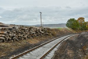 Oprava trati Zadní Třebaň - Lochovice. Pramen: Správa železnic