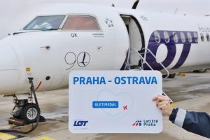 První vnitrostátní let společnosti LOT v Praze. Foto: Letiště Praha