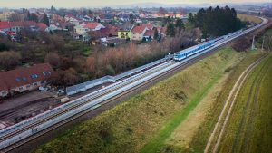 Modernizace trati Brno - Zastávka u Brna.  Foto: Skanska