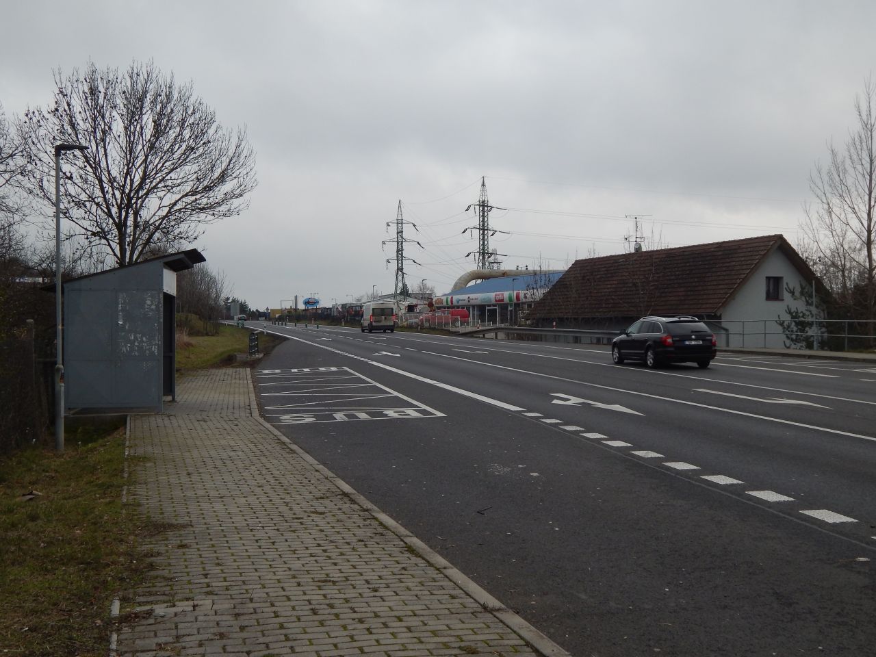 Silnice I/13 v Málkově u Chomutova. Autor: Zdopravy.cz/Jan Šindelář