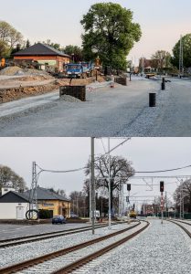Stanice Bohuňovice v květnu a prosinci 2020. Pramen: Správa železnic