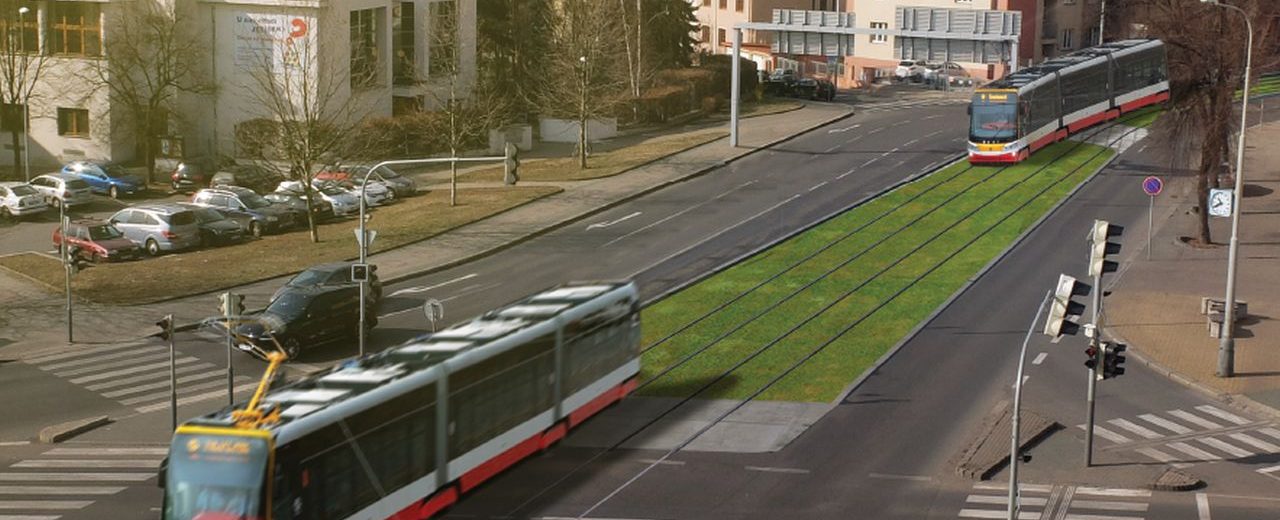 Vizualizace tramvají na Kobyliském náměstí. Foto: Cedop