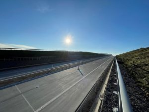 Nový úsek dálnice D8 mezi Rychalticemi a Rybím. Foto: Metrostav Infrastructure