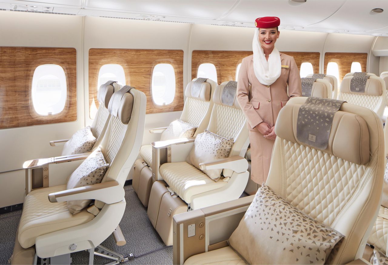 Premium economy v A380 společnosti Emirates. Foto: Emirates