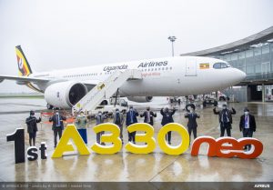 Převzetí Airbusu A330-800 společnosti Uganda Airlines. Foto: Airbus