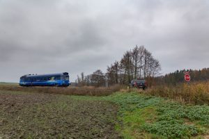 Testování autonomního vlaku mezi Dolním Bousovem a Kopidlnem. Foto: AŽD Praha