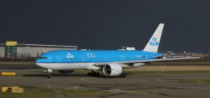 Boeing 777-200 společnosti KLM v Amsterdamu. Foto: Kitmasterbloke / Flickr.com