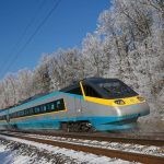 Jednotka pendolino Českých drah v zimě. Pramen: České dráhy