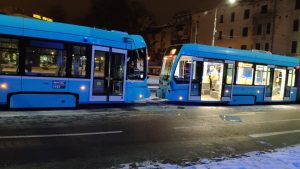 Srážka tramvají v Ostravě. Foto: Roman Škarda / Facebook