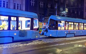 Srážka tramvají v Ostravě. Foto: Pavel Večerka / Facebook