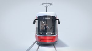 Nová tramvaj ForCity Smart pro Brno, vizualizace. Pramen: Škoda Transportation