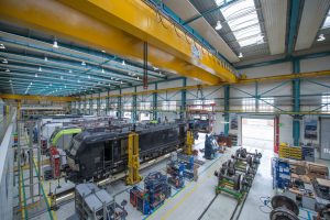 Výroba lokomotiv Siemens Vectron. Pramen: Siemens Mobility